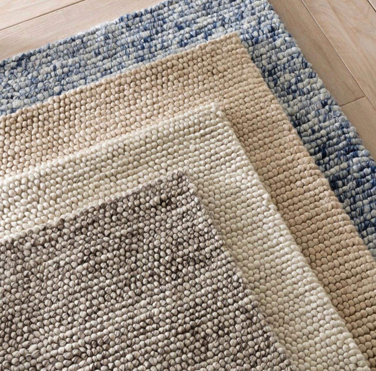 New Zealand Wool Loop Braided Rugs Trendy Woolen Rugs Best Wholesale Price by Indian Manufacturer at Cheap Price Area Rugs ITHL
